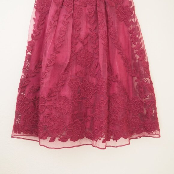 !! Anthropologie Yoana Baraschi Black Cherry Ersalina Sleeveless Lace Dress - Picture 5 of 8